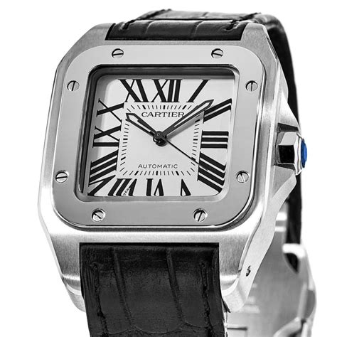 cartier black leather watch|cartier watches with leather strap.